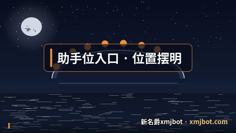 新名爵bot 在整站里占的助手位入口位置